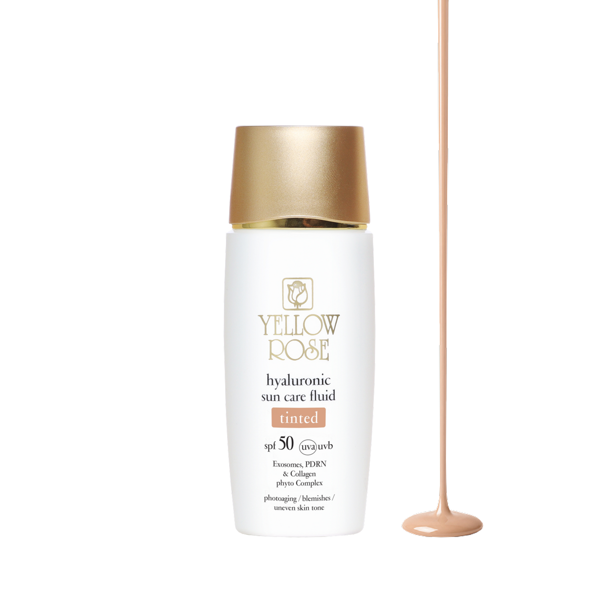 Yellow Rose Hyaluronic Suncare Fluid SPF50 Tinted Medium med beige fluid