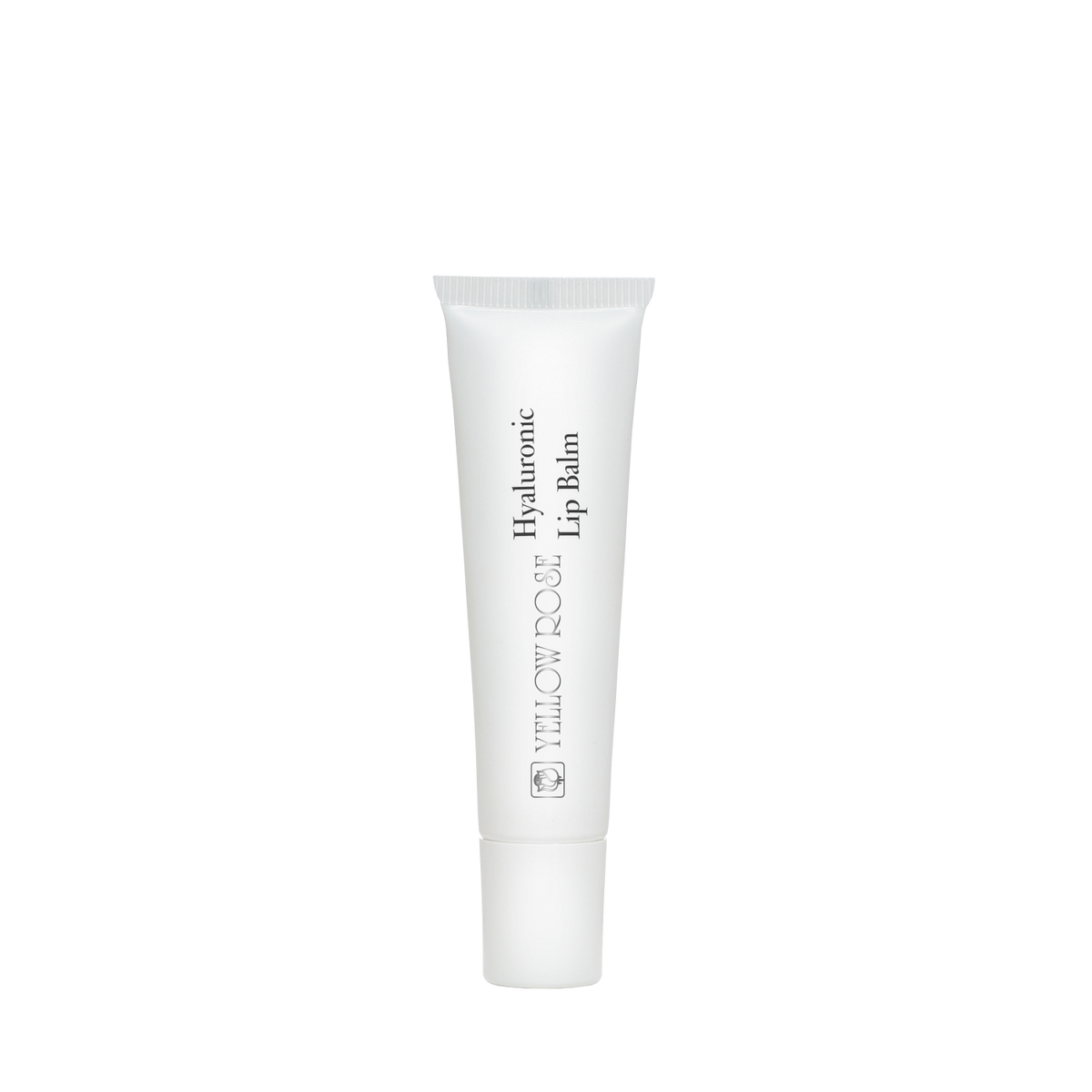 Närbild av applikatorn på Yellow Rose Hyaluronic Lip Balm med rosafärgat balm