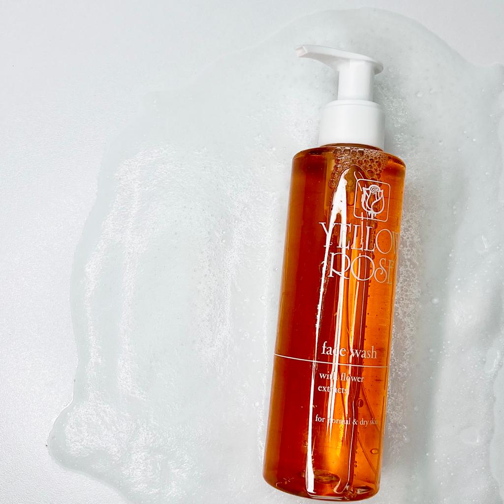 ansiktsrengöring för torr hy yellow rose face wash