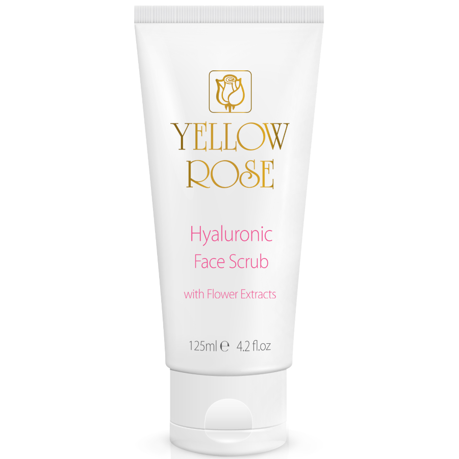 Yellow Rose Hyaluronic Face Scrub With Flower Extracts, enzymatic peeling, 125 ml