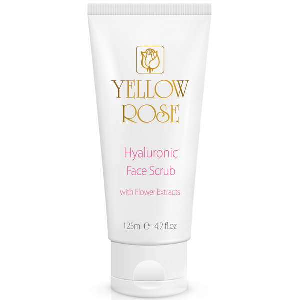 Yellow Rose Hyaluronic Face Scrub With Flower Extracts, enzymatic peeling, 125 ml