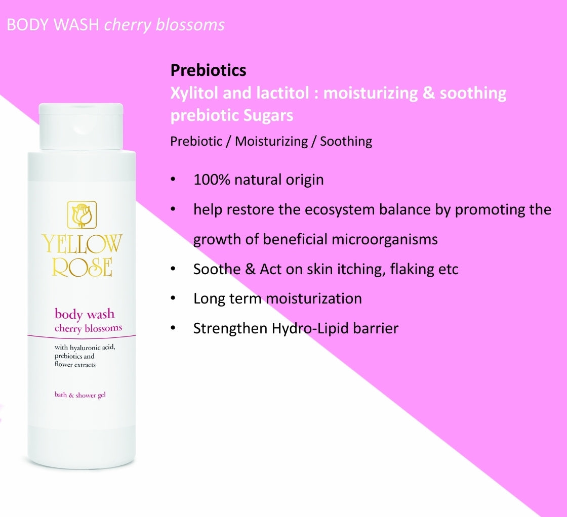 Yellow Rose Body Wash Cherry Blossoms 400 ml