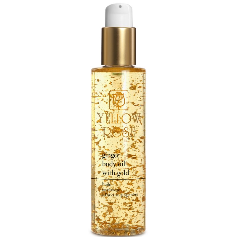 Yellow Rose GINGER BODY MASSAGE OIL with 23k Gold 100 ml